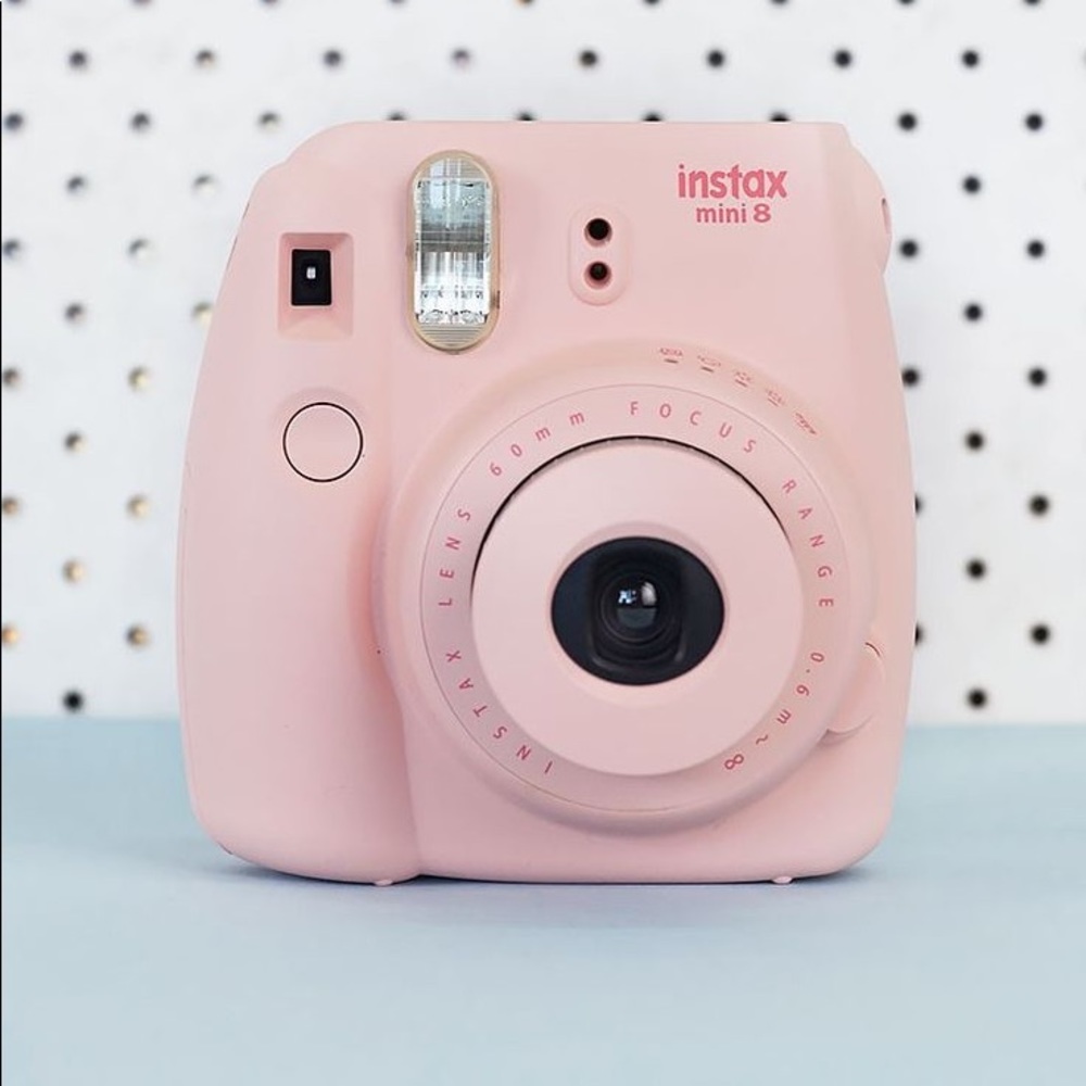 light pink Polaroid instax mini 8
